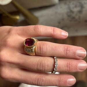 Rose gold 14k 3.5 ctw lab diamond eternity band